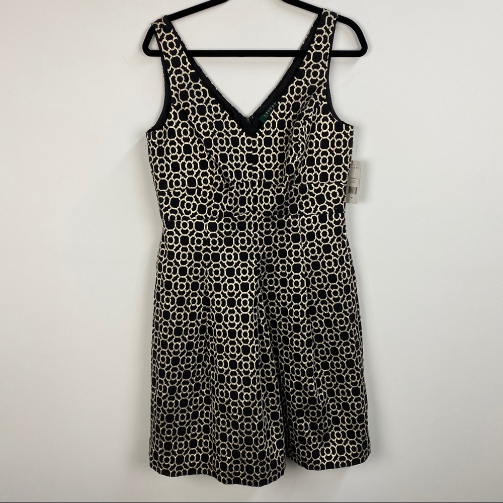 Lauren Ralph Lauren Cocktail Party Dress Deep V